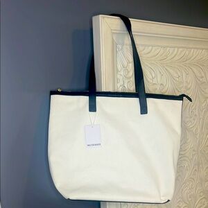New Walter Baker Black and White Tote Bag with Minimalist Design
